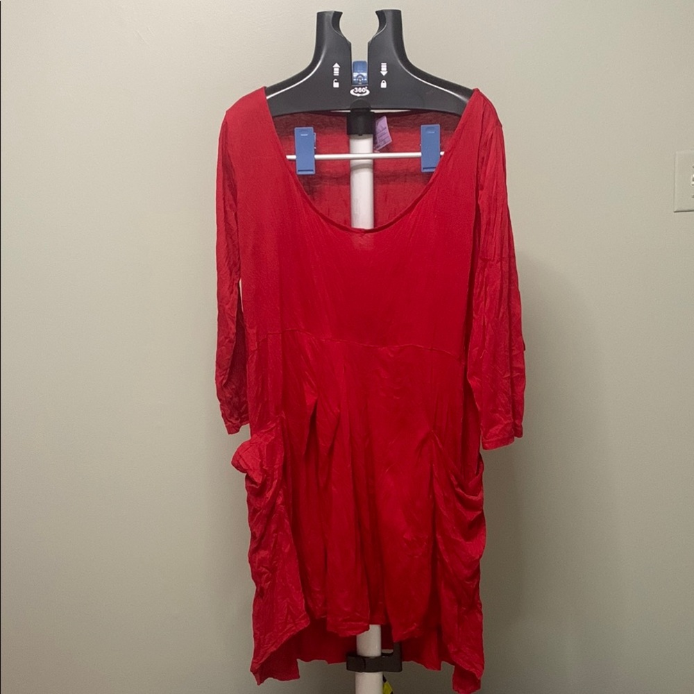 Vibrant Red Relaxed fit  Dress